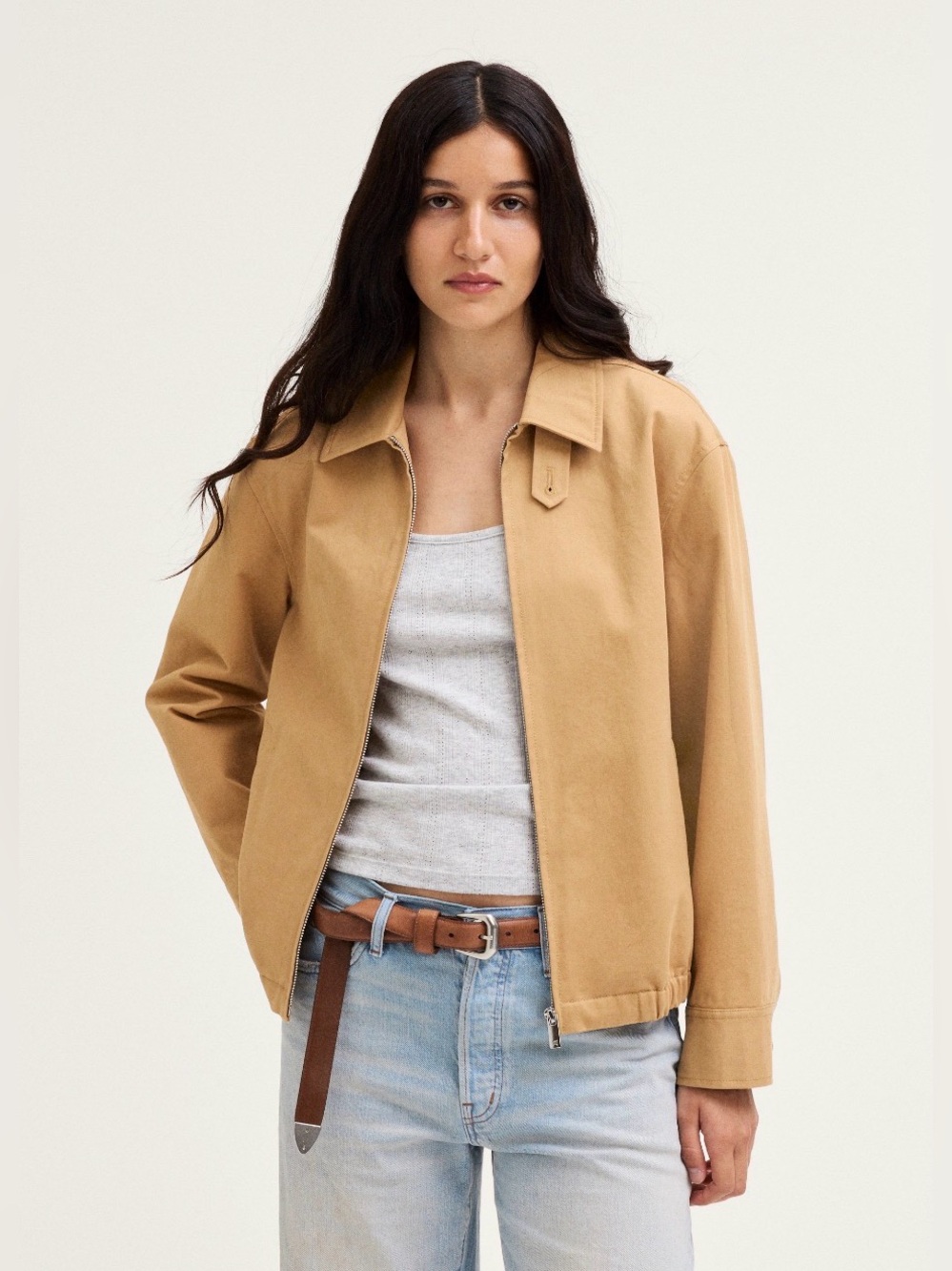 NWT Madewell Bomber Jacket in Cotton Twill, Size M $178